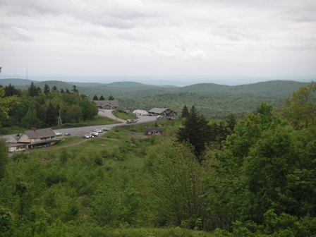 The turn of VT 9 at Hogback from the southwest